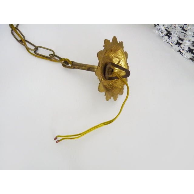 Vintage Italian Hot Air Balloon Chandelier with Glass Pendants, 1980s For Sale - Image 10 of 11