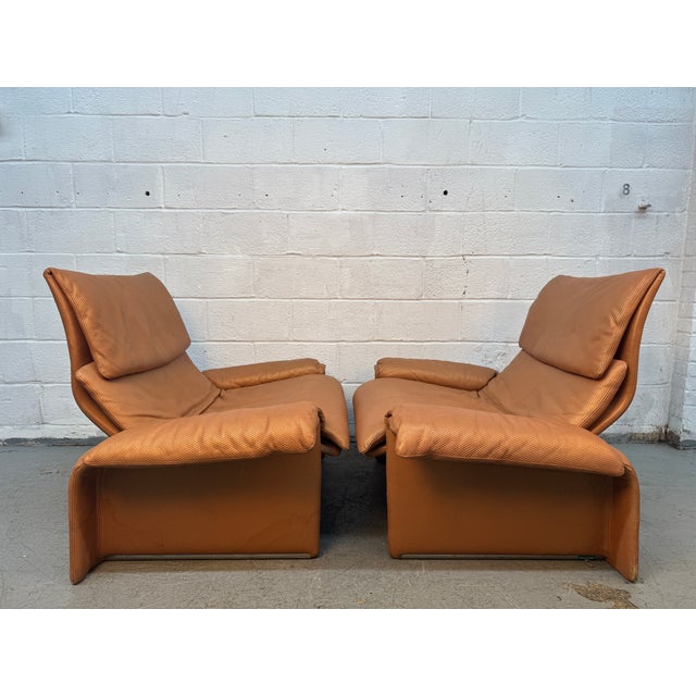 1970s Leather Lounge Chairs Designed by Giovanni Offredi for Saporiti Italia For Sale In New York - Image 6 of 18