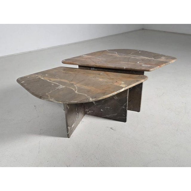Breccia marble coffee tables, italy, 1970s a sculptural pair of 1970s italian breccia marble coffee tables. Crafted from...
