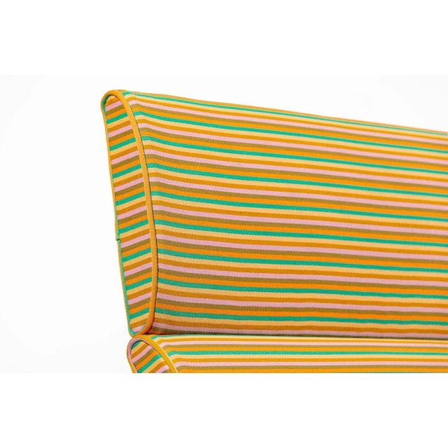 Eames Sofa Compact for Herman Miller, Alexander Girard Maharam Striped Fabric, 2 Available For Sale - Image 12 of 17