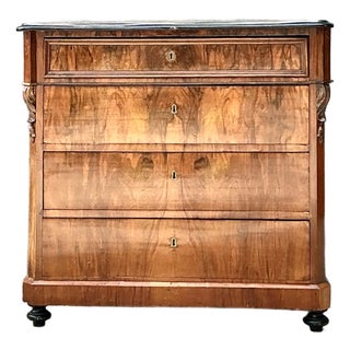 Vintage Birdseye Maple Bachelors Chest After Biedermeier For Sale