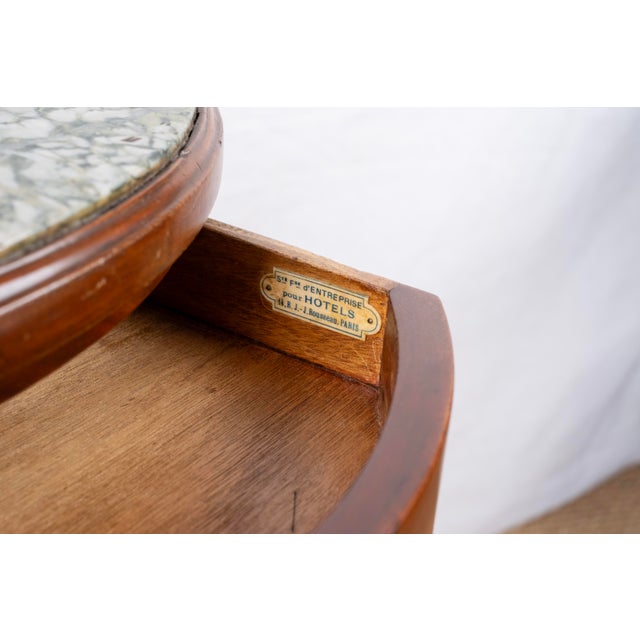 Antique Pair of Tall Round Side Tables For Sale In San Diego - Image 6 of 10