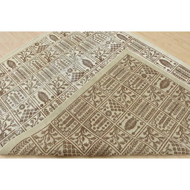 Bakhtiari Rug 6’9” X 8’10” Ivory Wool Vintage Distressed Hand-Knotted Carpet For Sale - Image 14 of 15