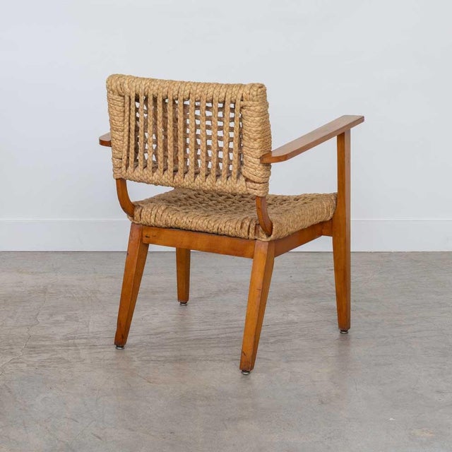 1950s Pair of Lounge Chairs Attributed to Adrien Audoux & Frida Minet For Sale - Image 14 of 17