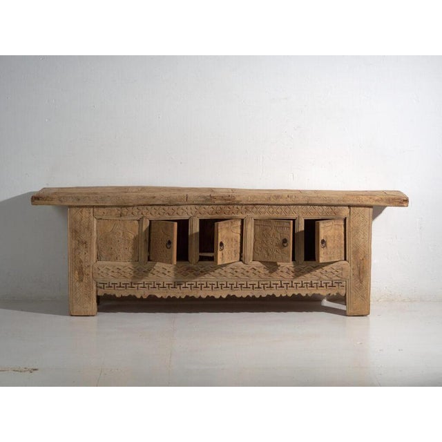 Wood Antique Carved Pine Sideboard For Sale - Image 7 of 14
