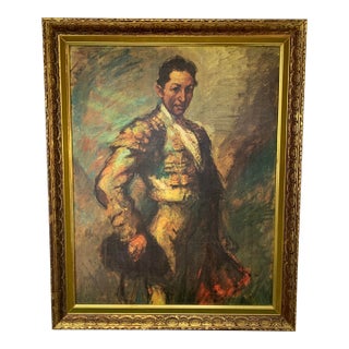 Mid-Century Portrait Bull Fighter Antonio Fuentes by Ricard Canals For Sale