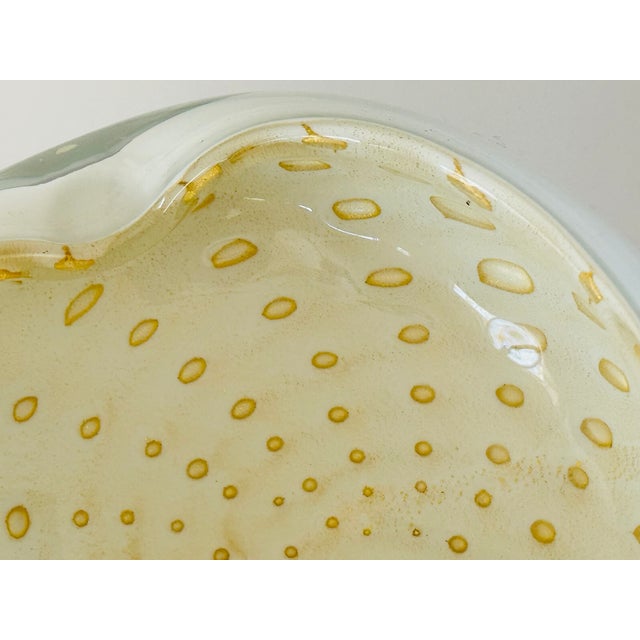 Mid Century Italian Glass Ashtray Attributed to Alfredo Barbini For Sale In Palm Springs - Image 6 of 7