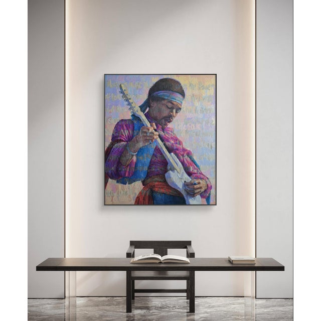 Christina Major Oil on Canvas “Jimi” by Christina Major 56 x 66 2025 For Sale - Image 10 of 12