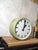 Industrial Double-Faced Illuminated Railway Station Clock with Green Quartz Conversion from RFT, Germany, 1950s For Sale - Image 3 of 14