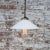Mid-Century Modern French Opaline Glass and Brass Pendant Lamp For Sale - Image 4 of 8