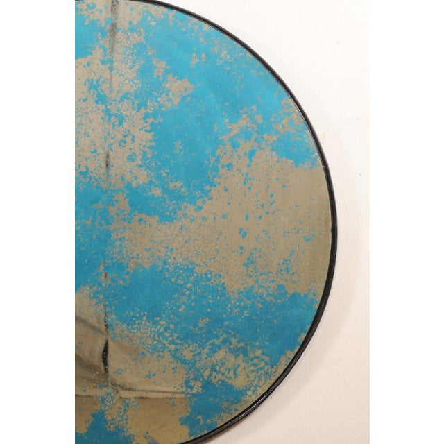 Glass Colorful Artisan Crafted Mirror 46" Round For Sale - Image 7 of 10