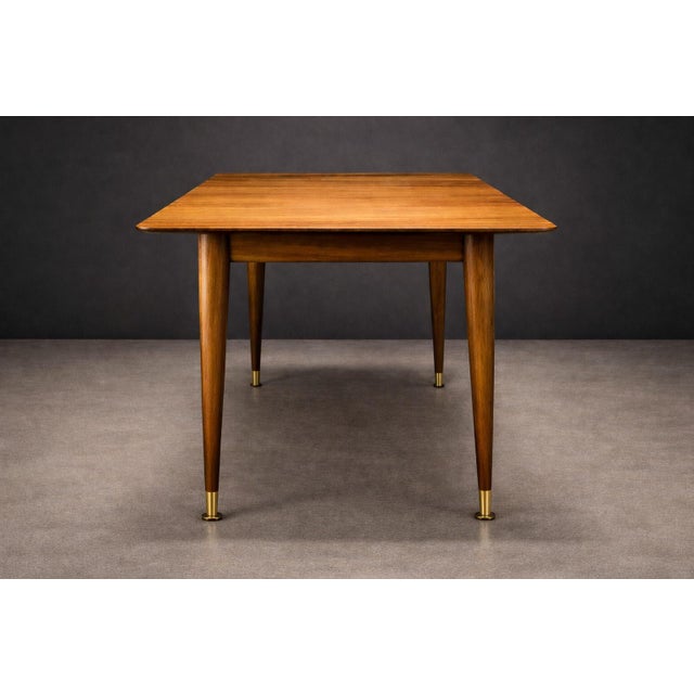 1950s Extendable Brazilian Modern Dining Table in Caviúna Wood by Giuseppe Scapinelli, 1950s For Sale - Image 5 of 12