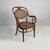 Austrian armchair by Jacob e Josef Kohn, 1930s Armchair or chair with armrest, with Vienna straw seat and backrest. The...