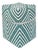 Vintage Turquoise & White Beaded Bamboo Box Medium For Sale