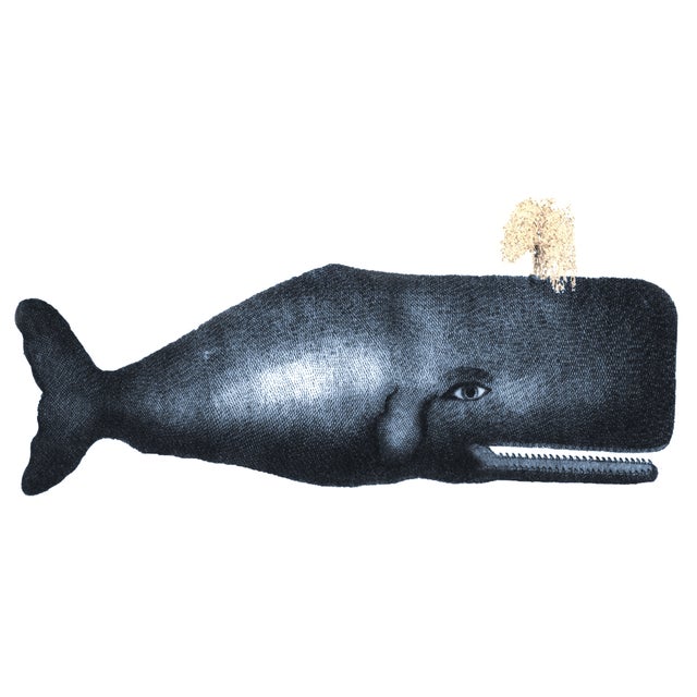 Shabby Chic Sperm Whale Porcelain Platter For Sale - Image 3 of 3