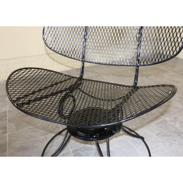Black Set of Four Homecrest “Casino” Swivel Rocker Chairs With Lazy Susan Table, Circa 1963-1966, Attributed For Sale - Image 8 of 16