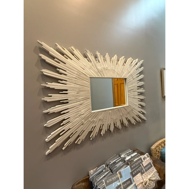 Wood Theodore Alexander Mariner Bamboo Sunburst Mirror For Sale - Image 7 of 12