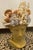 Shell-Encrusted Bust in Farrow & Ball Paint “Duster” #319 with Antique Chinese Carved Relic and Hidden Candle Holders. By...
