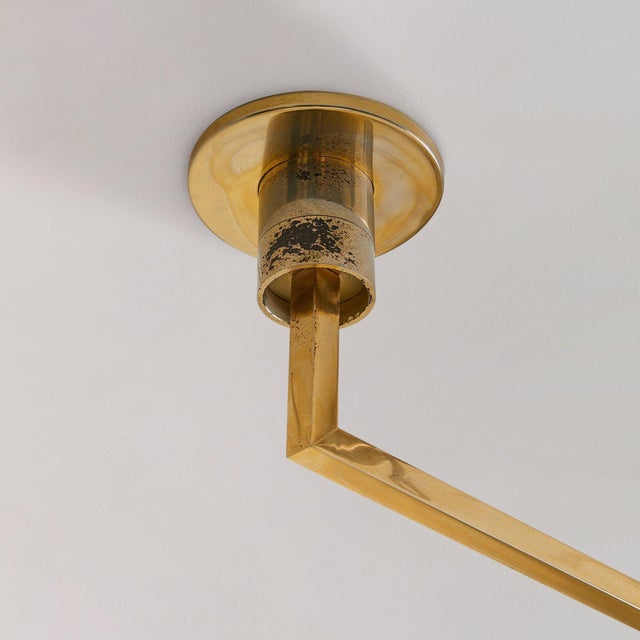 Metal 1968 Mid-Century Modern Italian Brass Dome Pendant Attributed to Franco Albini for Sirrah For Sale - Image 7 of 7