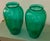 Stunning pair of Vintage Anchor Hocking Teal Ribbed Melon Vases. These large, beautiful vases are an amazing hue of green...