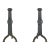 Pair of Antique Arts & Crafts Wrought Iron Andirons For Sale
