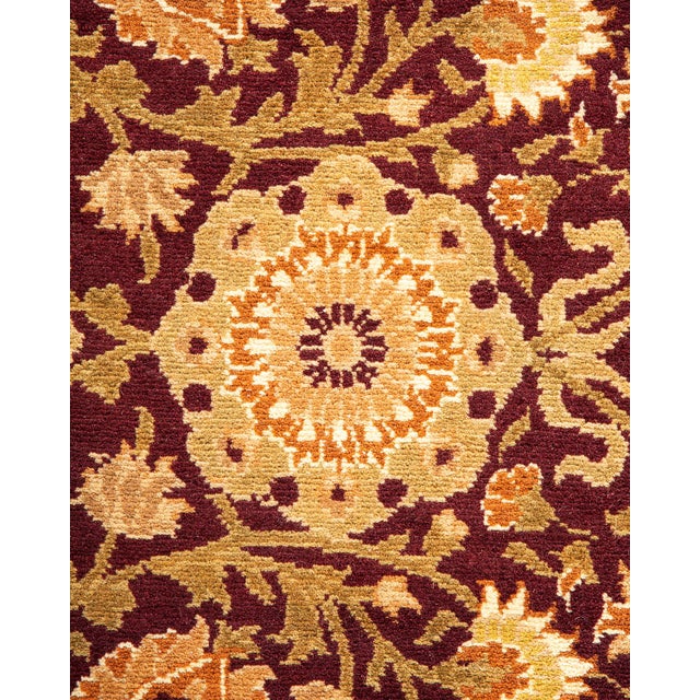 Traditional Mogul Hand-Knotted Area Rug - Red, 8' 2" x 10' 1" For Sale - Image 3 of 8