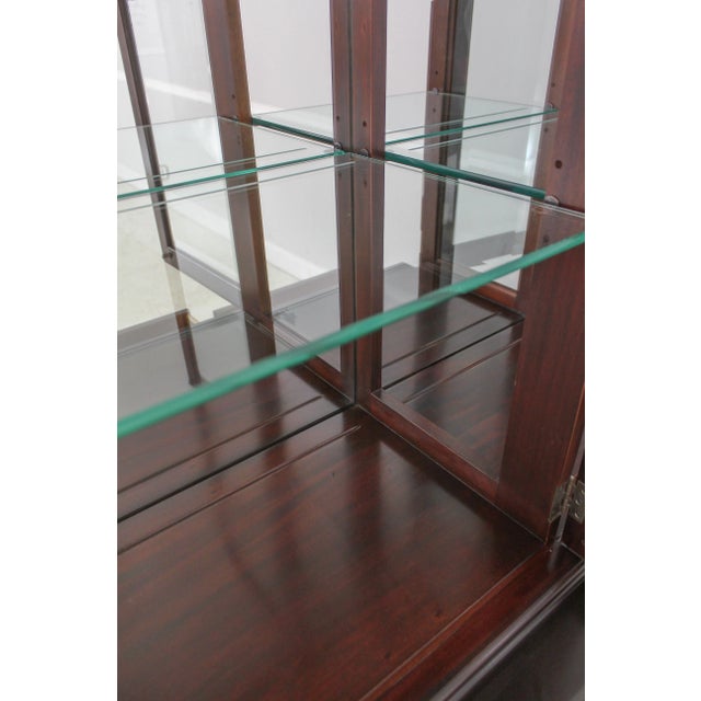 Stickley Stickley Chippendale Style Mahogany Breakfront China Cabinet For Sale - Image 4 of 13