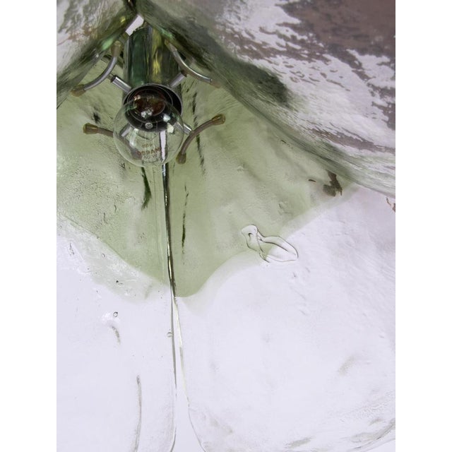 Black Tulip Pendant Lamp in Green and Clear Murano Glass by Carlo Nason for AV Mazzega, Italy, 1960s For Sale - Image 8 of 12