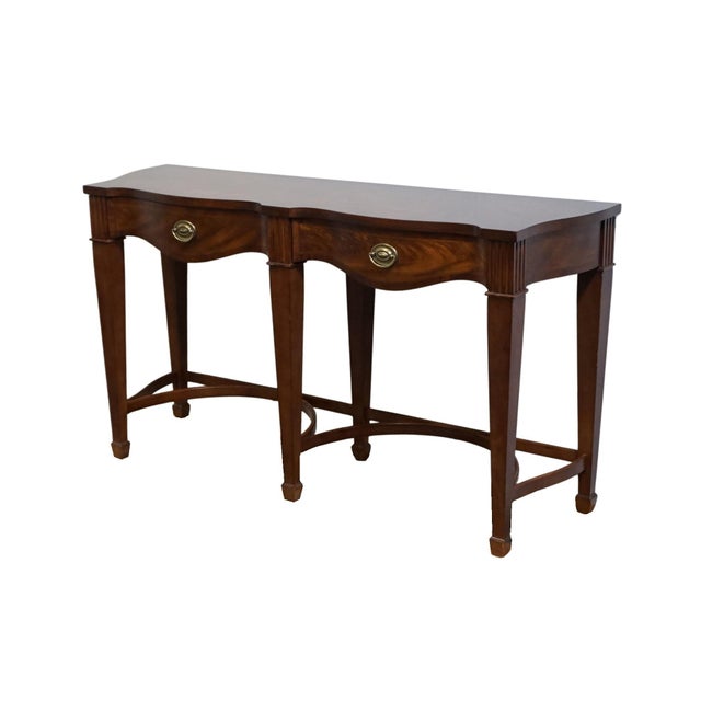 BROYHILL FURNITURE 100th Anniversary Collection Flame Mahogany Duncan Phyfe Style 62" Console / Sofa Table 34.25" High 62"...