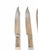 Elegant vintage fruit or dessert knives by Landers, Frary & Clark under their “Aetna” line, featuring luminous mother-of-...