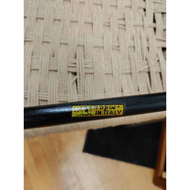 Ebony Vintage Mid-Century Italian Ladderback Chairs - Set of 4 For Sale - Image 8 of 11