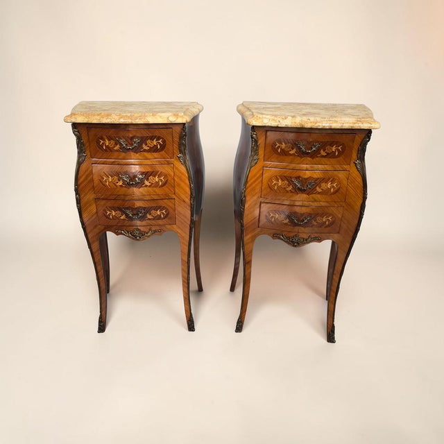 French Bedside Tables, 1920, Set of 2 For Sale - Image 6 of 6