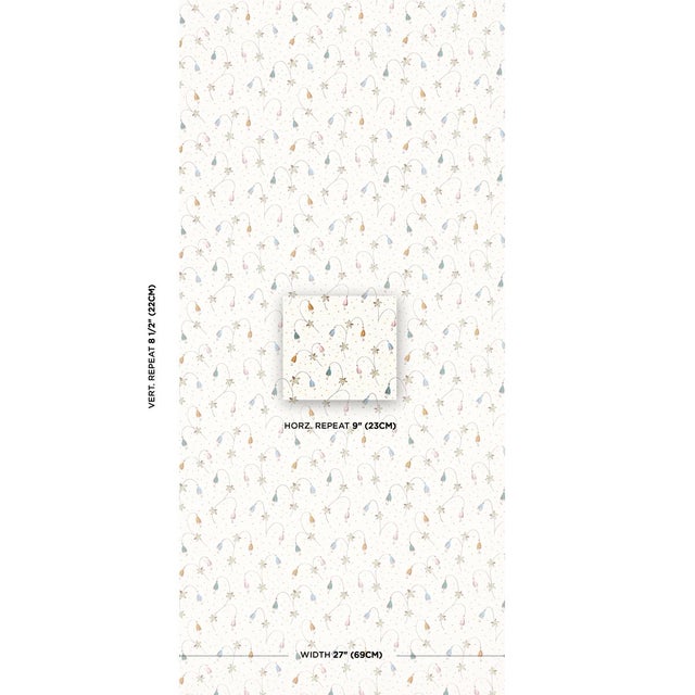 Featuring bowing blossoms and a dotted background, Lolly Floral is a playful small-scale wallpaper with infinite appeal...