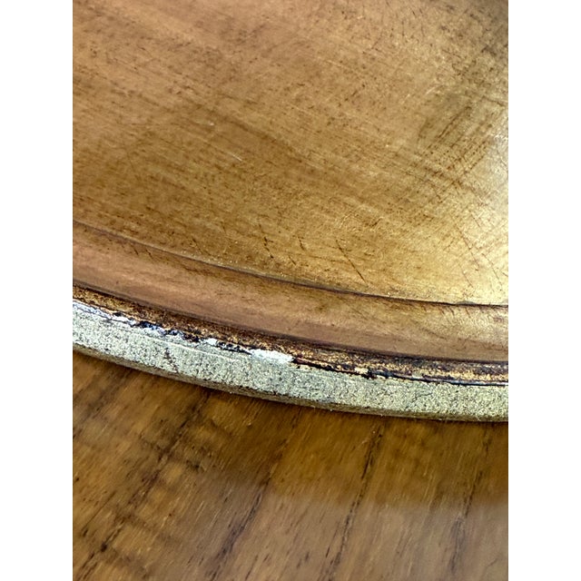 Late 20th Century Vintage Italian Vietri Oval Gold Leaf Serving Tray For Sale - Image 5 of 12