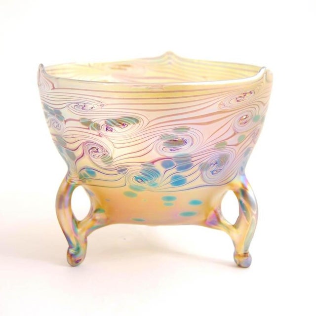 2000 - 2009 Art Nouveau Bowl on Three Delicate Feet by Johann Loetz Witwe For Sale - Image 5 of 5