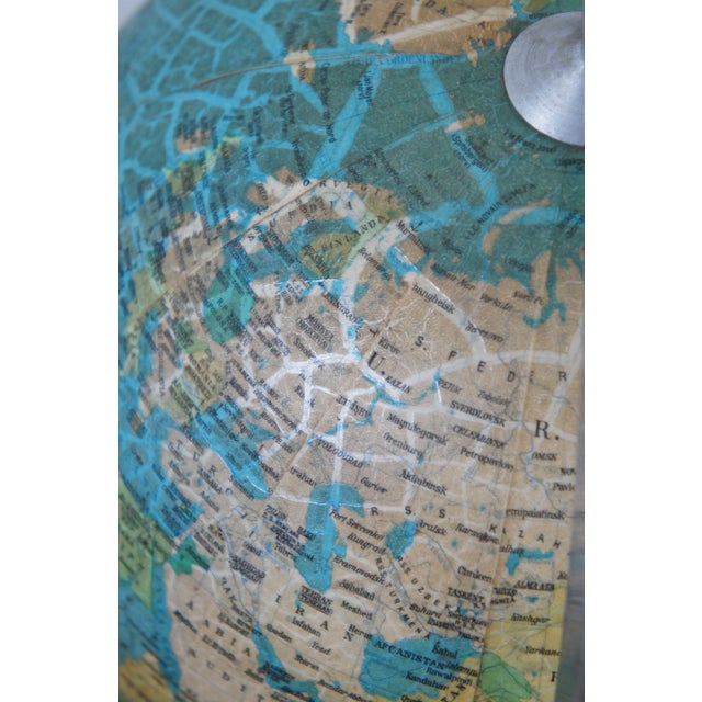 1980s 1980 Romanian Political Geographic Terrestrial World Globe Lamp Light For Sale - Image 5 of 12
