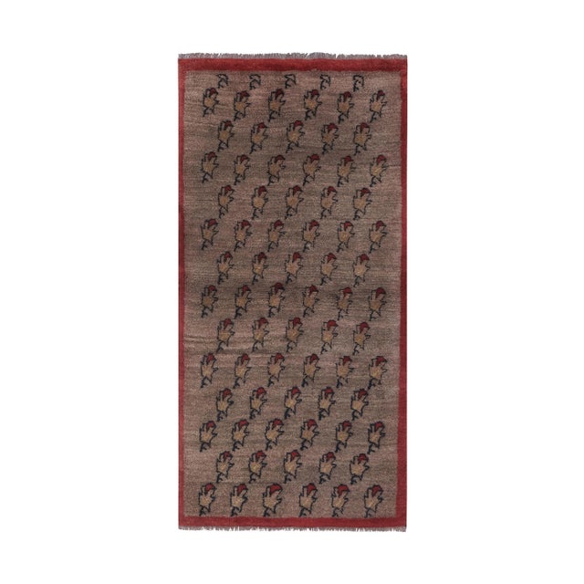 1960s Vintage Organic Wool Turkish Tulu Rug 3'7'' X 6'11'' For Sale - Image 13 of 13