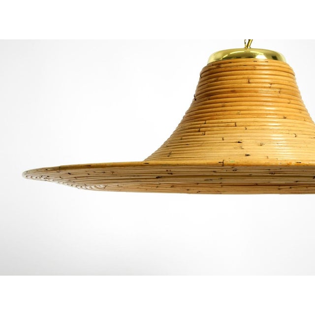 Large Italian Bright Bamboo Pendant Lamp from Vivai Del Sud, 1970s For Sale - Image 11 of 18