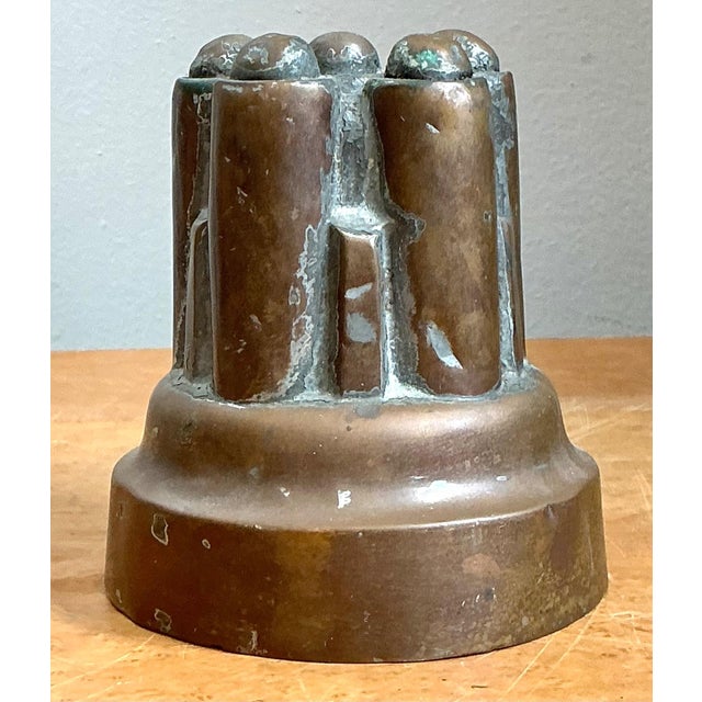 Vintage Copper Over Tin Jelly Mold For Sale - Image 12 of 18