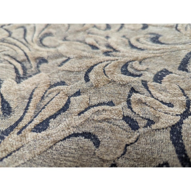 Arts & Crafts Stickley Chenille Floral Scroll Upolstery For Sale - Image 3 of 4