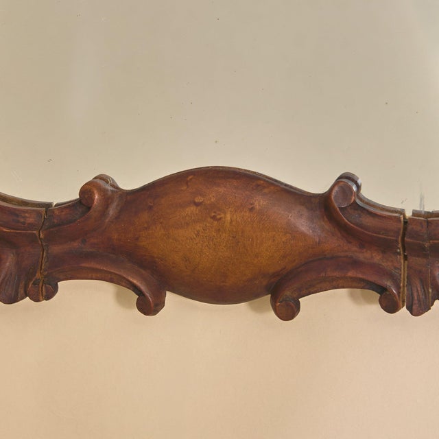 Glass Petite 19th Century French Carved Wood Wall Mirror - 2 Available For Sale - Image 7 of 8
