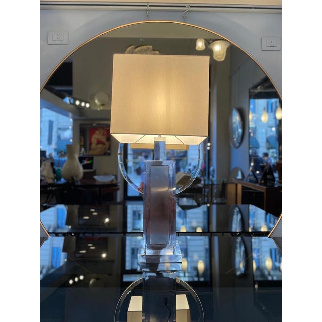 1970s Steel and Brass Table Lamp, 1970s For Sale - Image 5 of 16