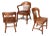 Group of 3 Solid Wood Bankers or Library Chairs Early 20th Century For Sale