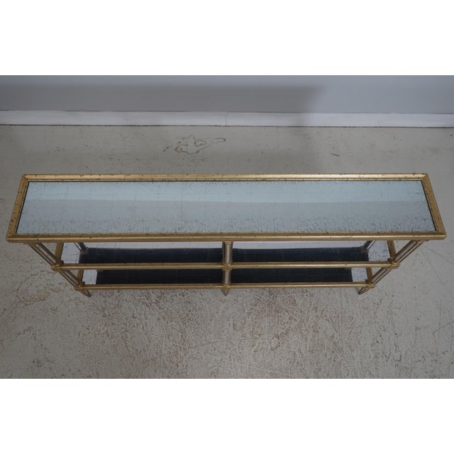 Hollywood Regency Theodore Alexander Hollywood Regency Mirror Surface Sofa or Hall Table For Sale - Image 3 of 13