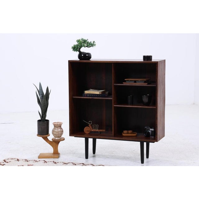 Vintage Scandinavian Rosewood Bookcase with Black Legs, 1960s For Sale - Image 4 of 11