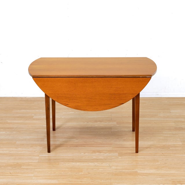 Mid-Century Modern 1960s Mid Century Teak Drop Leaf Dining Table For Sale - Image 3 of 12