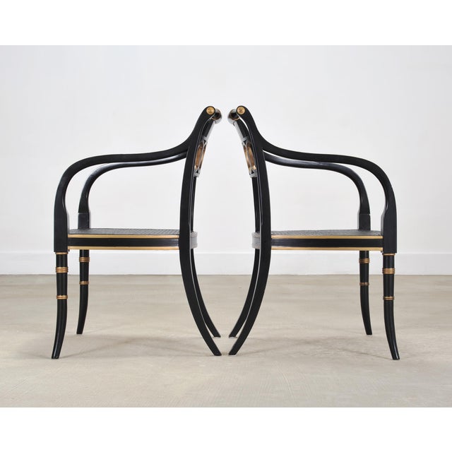 Set of Eighteen Baker “Governor Alston” Regency Dining Chairs For Sale - Image 15 of 18