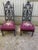 19th Century Pair Antique Victorian Gothic Hand Carved Barley Twist Upholstered Needlepoint Seat Chairs For Sale - Image 16 of 17