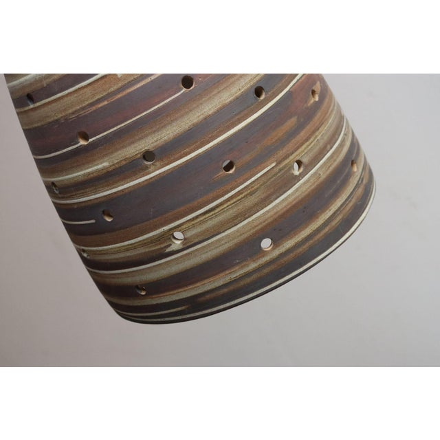 Vintage Matte Stoneware "Beehive" Pendant Lamp by Jane and Gordon Martz For Sale - Image 9 of 12
