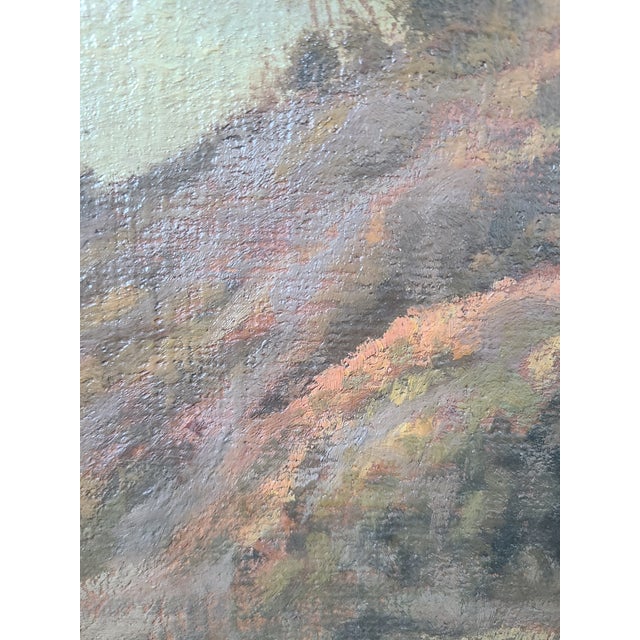 Tan Antique Coastal Oil Painting Early California Impressionist Beach Landscape For Sale - Image 8 of 16